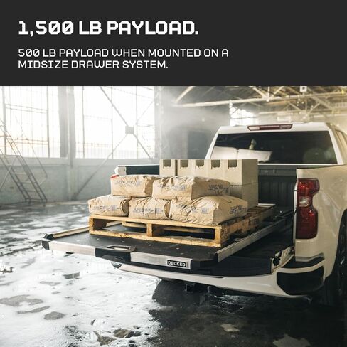 CargoGlide Truck Bed Slide – 1500 lb Capacity, 75% Extension – Heavy-Duty Pickup Cargo Slide for Easy Bed Access – Compatible with CargoGlide 1500/75% / 41" W / 56" L for Midsize - Short in Kuwait