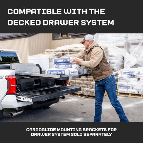 CargoGlide Truck Bed Slide – 1500 lb Capacity, 75% Extension – Heavy-Duty Pickup Cargo Slide for Easy Bed Access – Compatible with CargoGlide 1500/75% / 41" W / 56" L for Midsize - Short in Kuwait
