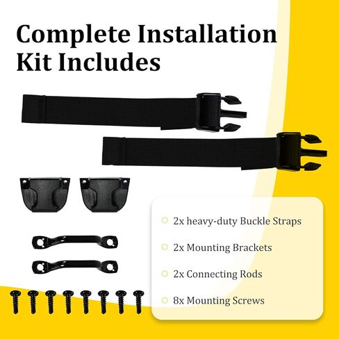 Tonneau Cover Replacement Parts, 356A0002 Buckle Kit for Bakflip Truck Bed Cover, Bottom Side Service Kit with Straps & Buckles, Compatible with Tri-Fold & Quad-Fold Tonneau Covers in Kuwait