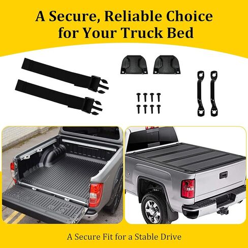 Tonneau Cover Replacement Parts, 356A0002 Buckle Kit for Bakflip Truck Bed Cover, Bottom Side Service Kit with Straps & Buckles, Compatible with Tri-Fold & Quad-Fold Tonneau Covers in Kuwait