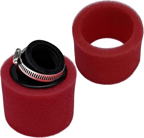 Strongthium 38mm Angled Foam Pod Air Filter Cleaner for 50cc 70cc 90cc 110cc 125cc 150cc GY6 Carb Motorcycle ATV Go Kart Scooter Pit Dirt Mini Moto Bike Quad Moped Parts. in Kuwait