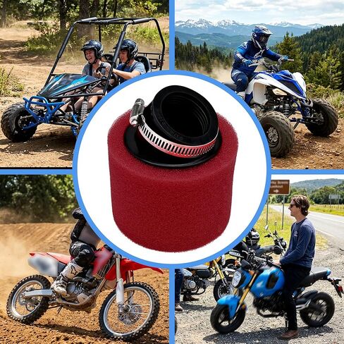 Strongthium 38mm Angled Foam Pod Air Filter Cleaner for 50cc 70cc 90cc 110cc 125cc 150cc GY6 Carb Motorcycle ATV Go Kart Scooter Pit Dirt Mini Moto Bike Quad Moped Parts. in Kuwait