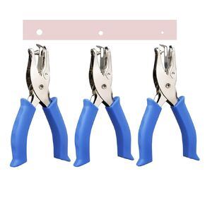 KINGSUPER 3 Pcs Single Hole Punch,1/4",1/8"and 1/16"Small Hole Puncher for Circle Holes DIY Craft Tag (Blue) in Saudi Arabia