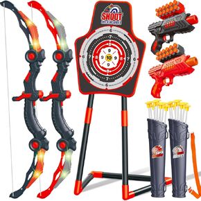 Bow and Arrow Toys for Kids, 2 Pack LED Light Up Archery Set Outdoor Indoor in Kuwait