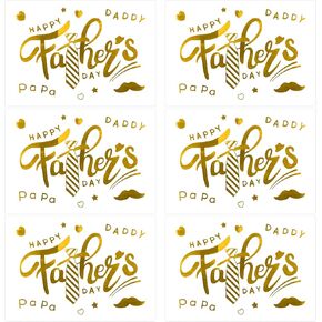 Doneace Father's Day Balloons Stickers Happy Fathers Day Bobo Letters Decals 6 Pcs Gold Balloon Decals for Father's Day DIY Paster Glass Sticker Party Supplies Transparent Balloon Decor in Kuwait