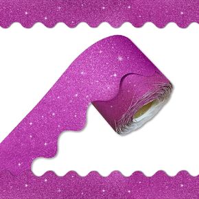 70Ft Shine Bulletin Board Borders，Scalloped Poster Boards Decorations Trim for Classroom, School, Office, Home, Wall Decoration Strips (Gold) in Kuwait