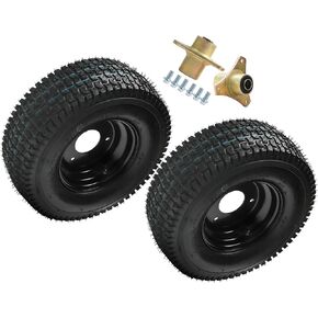 13x5.00-6 Tubeless Go Kart Tires with Rims & Front Hubs (3 Lug, 17mm Bearing), 4PR, for Lawn Mower, ATV, UTV, Mini Bike, Go Kart, Buggy, Snowblower – 2 Pack in Kuwait