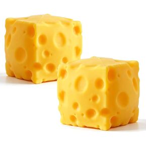2 Packs Cheese Squishy Slow Rising, Squishy Squeeze Yellow Cheese Block, Soft Novelty Toy, Stress Balls for Adults Rebounding Sensory Squishys Cheese in Kuwait