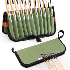 Stand Up Canvas Paint Brush Holder Case for Artists, 22 Slots Brush Organizer with Pop-Up Stand, Zippered Travel Paint Brush Storage Bag for Acrylic Oil Watercolor Brushes, Portable Paintbrush Case in Saudi Arabia