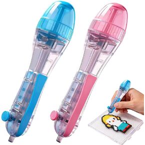 2.6mm Fuse Bead Pen with Automatic Dispenser - 2 Pieces Melty Beads for DIY Decor, Holiday Crafts, and Art Projects - Non-Slip Grip, Easy Press, Ideal for Adults and Gift Giving in Kuwait