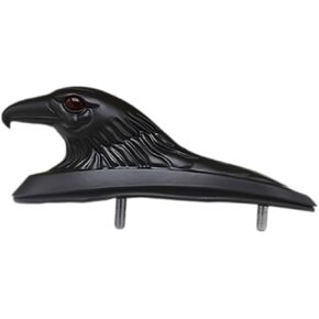 Motorcycle Front Fender Ornament Head Figurine Aluminum Mudguard Decorative Craft Decoration Accent Accessory, Black in Kuwait