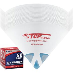 TCP Global - 125 Micron Filter Tips Ultra-Fine Paint Strainer, 250 Pack in Saudi Arabia