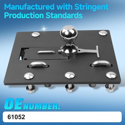 61052 Over Bed Folding Ball Gooseneck Trailer Hitch, 2-5/16" Ball, 30000 lbs in Kuwait