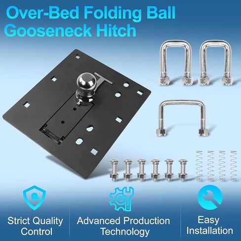 61052 Over Bed Folding Ball Gooseneck Trailer Hitch, 2-5/16" Ball, 30000 lbs in Kuwait