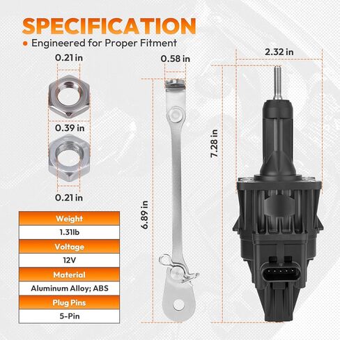11657638783 Turbocharger Wastegate Actuator Compatible with BMW F22 F23 F32 F10 E84 F25 F26 F15 E89, 228i 320i 328i 428i 528i X1 X3 X4 X5 Z4, N20 N26 2.0L L4, Replace # 11658485117 11658485115 in Kuwait