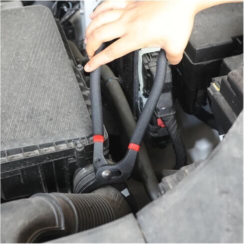1pcs Car Oil Filter Pliers Clamp Adjustable Hand Tool Oil Filter Remove Tool Filter Element Wrench Compatible with Car Repair in Kuwait