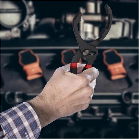 1pcs Car Oil Filter Pliers Clamp Adjustable Hand Tool Oil Filter Remove Tool Filter Element Wrench Compatible with Car Repair in Kuwait