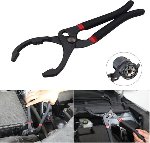 1pcs Car Oil Filter Pliers Clamp Adjustable Hand Tool Oil Filter Remove Tool Filter Element Wrench Compatible with Car Repair in Saudi Arabia