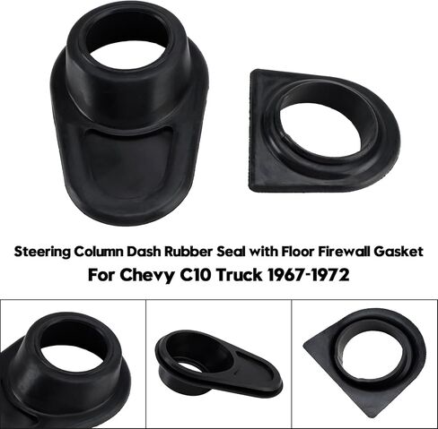 سدادة مطاطية لعمود التوجيه لشاحنة Chevy C10 1967-1972 - مجموعة حشية جدار الحماية الأرضية مكونة من 2 in Kuwait