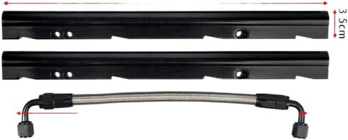 Black Billet Fuel Rail Kit 6AN FPR-1045 Compatible With LS1 LS6 Intake Manifold in Kuwait