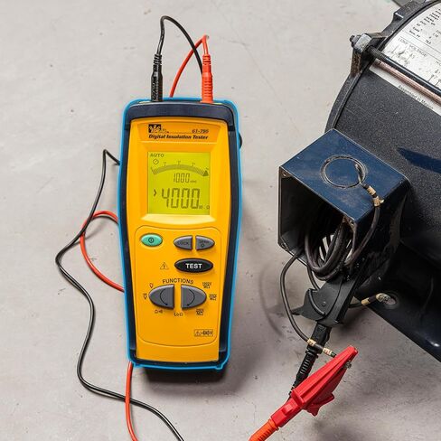 جهاز اختبار العزل المحمول باليد 61-795 من IDEAL Electrical، جهد اختبار 250/500/1000 فولت، أصفر، للخدمة العامة in Saudi Arabia