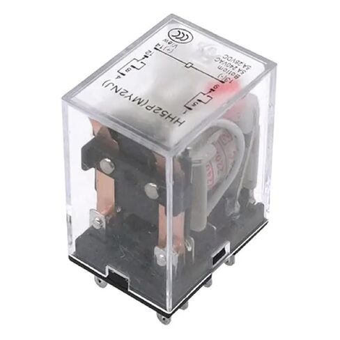 HH52P HH53P HH54P Electromagnetic Relay Switch, DC 6V 12V 24V AC 220V, LED Indicator, Miniature Coil Intermediate Relay, Low Power, Epoxy Sealed (HH52P DC24V) in Kuwait