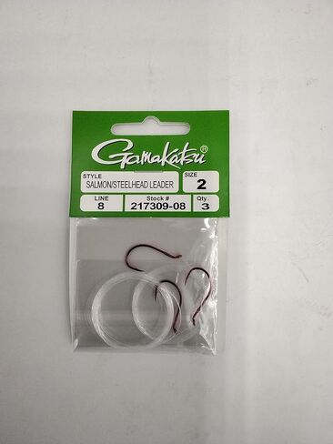 Gamakatsu 04806 Single Egg Snelled Hook (10 Pack), Size 8, Red in Saudi Arabia