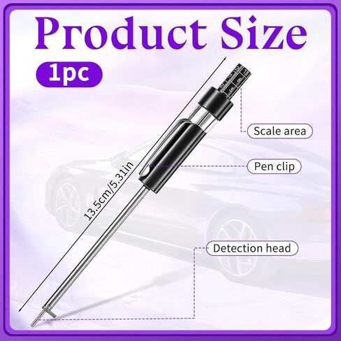 EupHHonycs Brake Pad Gauge, Brake Measuring Tool, Car Brakes Pad Thickness Gauge, Measuring Tool with Scale for Internal External Brakes Shoe Tester Detection Pen in Kuwait