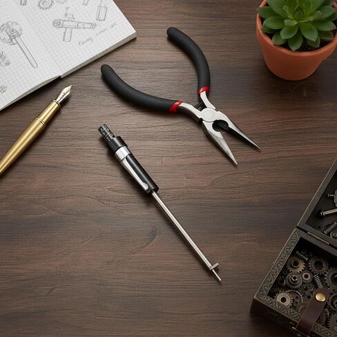 EupHHonycs Brake Pad Gauge, Brake Measuring Tool, Car Brakes Pad Thickness Gauge, Measuring Tool with Scale for Internal External Brakes Shoe Tester Detection Pen in Kuwait