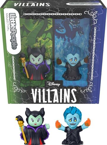 Little People Collector Disney Villains Maleficent & Hades Special Edition Set for Movie Fans, 2 Figures in a Display Package in Kuwait