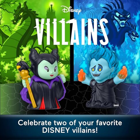 Little People Collector Disney Villains Maleficent & Hades Special Edition Set for Movie Fans, 2 Figures in a Display Package in Kuwait