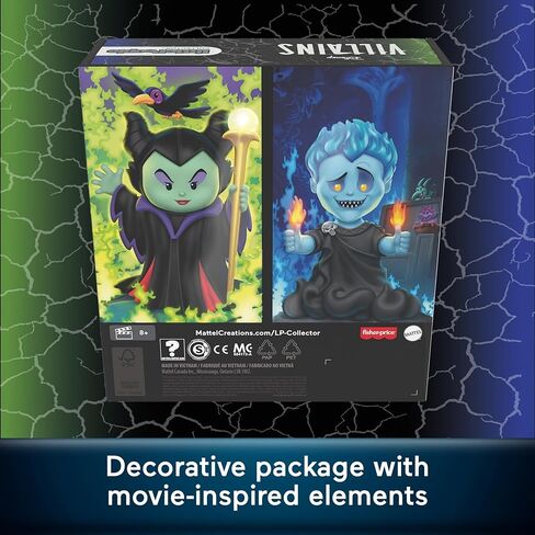 Little People Collector Disney Villains Maleficent & Hades Special Edition Set for Movie Fans, 2 Figures in a Display Package in Kuwait