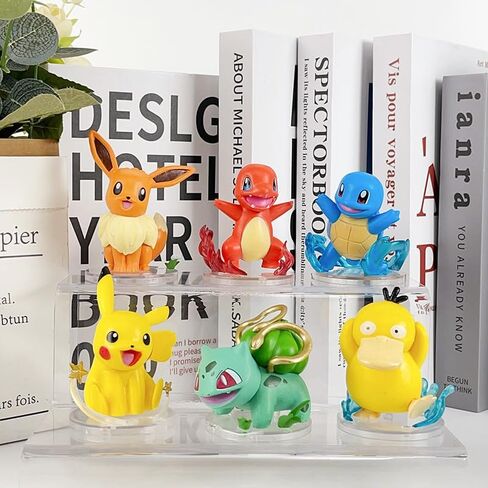 6Pcs Pokemon Collectible Figures, Exquisite Model Ornaments, Creative Anime Peripheral Gifts for Fans in Kuwait
