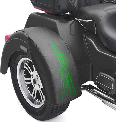 حمالة صدر من جلد البولي يوريثان متوافقة مع موديلات Harley Tri Glide Ultra Classic FLHTCUTG 2009-2025، Street Glide FLHXXX 2010-2011 (أخضر) in Kuwait