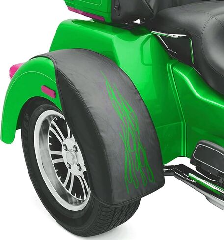 حمالة صدر من جلد البولي يوريثان متوافقة مع موديلات Harley Tri Glide Ultra Classic FLHTCUTG 2009-2025، Street Glide FLHXXX 2010-2011 (أخضر) in Kuwait