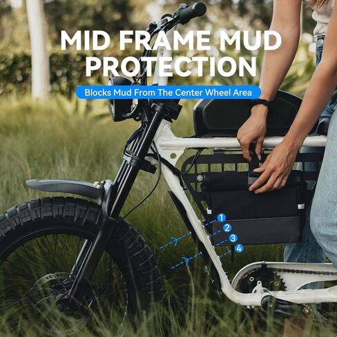 LKV Middle Fender for Ridstar Q20 / Super73 RXS1 S2 Z1 Electric Bike, Adjustable Steel Center Mudguard with Mounting Screws, Accessories for Rridstar Q20 in Kuwait