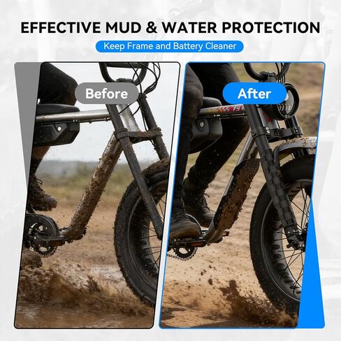 LKV Middle Fender for Ridstar Q20 / Super73 RXS1 S2 Z1 Electric Bike, Adjustable Steel Center Mudguard with Mounting Screws, Accessories for Rridstar Q20 in Kuwait