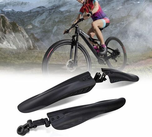 Bike Splash Guard Set - Front & Rear Adjustable Mudguards for 24/26/27.5 Inch Wheels, Universal Full-Cover Splash Protection for Mountain & Road Bicycles in Kuwait