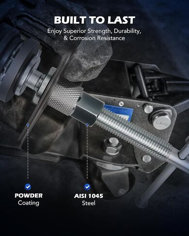 Orion Motor Tech 2 في 1 أداة ضغط فرجار الفرامل ومجموعة نزيف الفرامل، مجموعة أدوات نزيف الفرامل المحمولة، أداة خدمة وسادة الفرامل القرصية مع لوحات الاحتفاظ بمسمار الدفع و18 محولًا in Kuwait