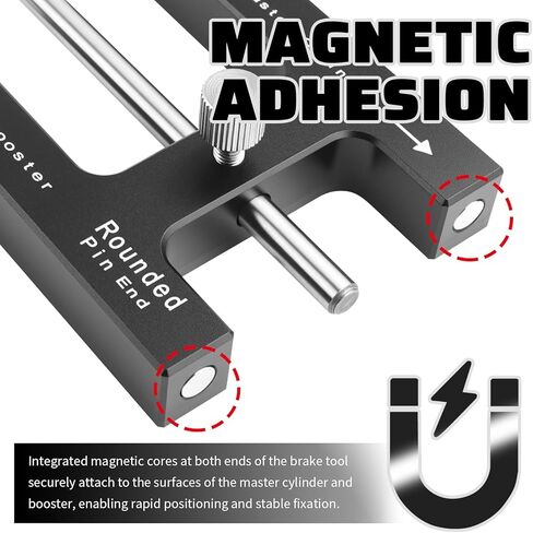 2026 Upgraded Car Brake Booster Adjustment Tool,Magnetic Brake Booster Push Rod Adjustment Tool for Master Cylinder Maintenance,Aluminum Brakes Tools for Most Cars/SUVs in Kuwait