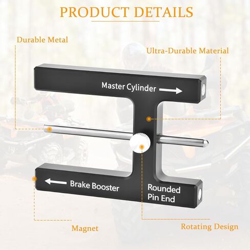 Car Brake Booster Push Rod Adjustment Tool, Vehicle Brake Pedal Distance Booster with Adjustable Pins, Magnet Master Cylinder Auto Braking Push Rod Length Gauge Tool, Universal Fit in Kuwait