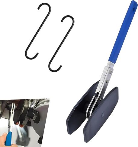 Car Brake Caliper Press Tool, Disc Brake Piston Compression Wrench, Anti-slip Rotatable Ratchet Wrench with 2 S-hooks, Portable Repair Installation Tool for Most Cars SUVs (Blue) in Kuwait