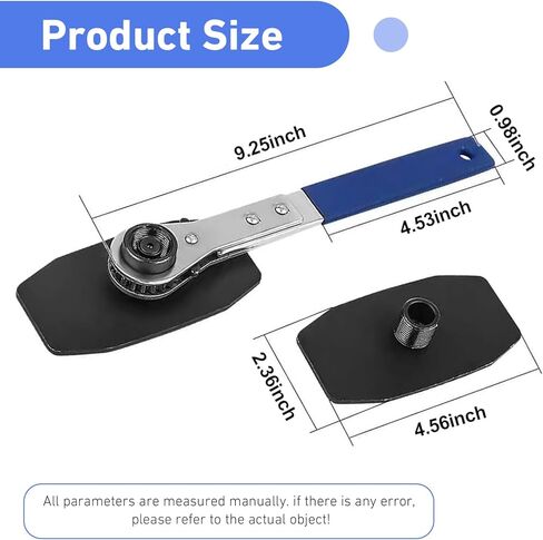 Car Brake Caliper Press Tool, Disc Brake Piston Compression Wrench, Anti-slip Rotatable Ratchet Wrench with 2 S-hooks, Portable Repair Installation Tool for Most Cars SUVs (Blue) in Kuwait