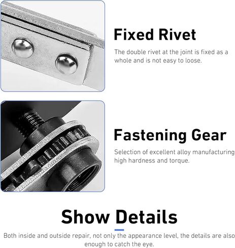 Car Brake Caliper Press Tool, Disc Brake Piston Compression Wrench, Anti-slip Rotatable Ratchet Wrench with 2 S-hooks, Portable Repair Installation Tool for Most Cars SUVs (Blue) in Kuwait