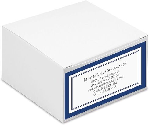 بطاقات عمل شخصية Luxe Navy Crisp من الصور الملونة - 2 بوصة × 3 1/2 بوصة، مجموعة 250 بطاقة مخصصة من جانب واحد مطبوعة على ورق غلاف ثقيل رقم 80، لمسة نهائية غير لامعة in Kuwait