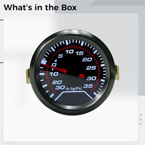 Generic Fit 12V Turbo Gauge، 2 بوصة / 52 مم مقياس سباق السيارات مع شاشة LED in Kuwait