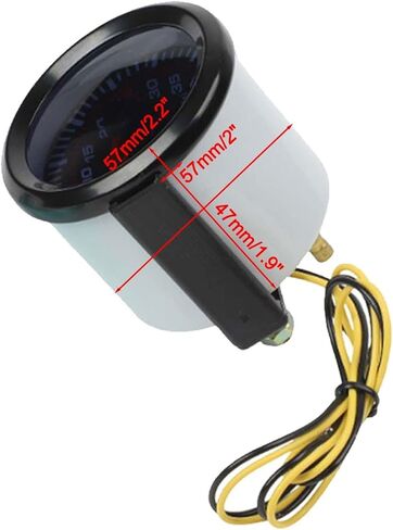 52MM Black ABS Turbo Boost Gauge with Blue LED Display for Car Dashboard 12V Pressure Meter for Modified Vehicles in Kuwait