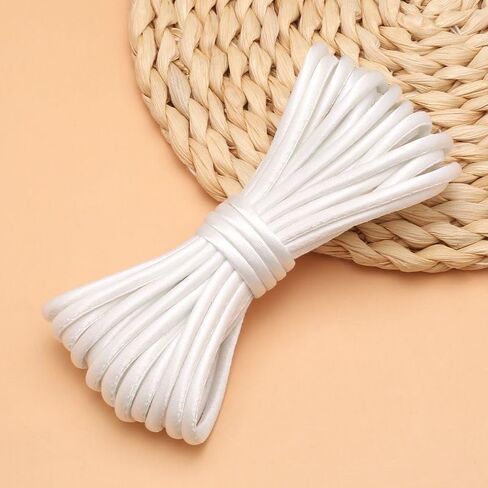 5M Women's Tie Back for Wedding Bridal Gown, White Adjustable Lace up Dress Cord Back for Zipper Replacement or Buttons 197 Inches in Kuwait