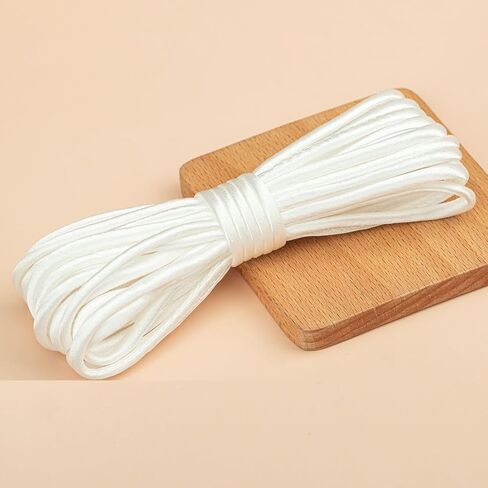 5M Women's Tie Back for Wedding Bridal Gown, White Adjustable Lace up Dress Cord Back for Zipper Replacement or Buttons 197 Inches in Kuwait