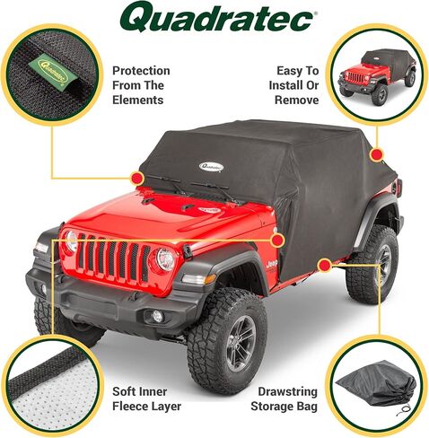 Quadratec Softbond 5-Layer Cab Cover - Fits Jeep Wrangler JLU 4-Door 2018-2026 - Jeep Cover Jeep Wrangler Cover Jeep Wrangler Rain Cover Jeep Rain Cover 4 Door - Includes Storage Tote in Kuwait